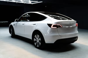 Tesla Model Y White 2023 back