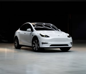 Tesla Model Y White 2023 flip