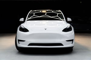 Tesla Model Y White 2023 front